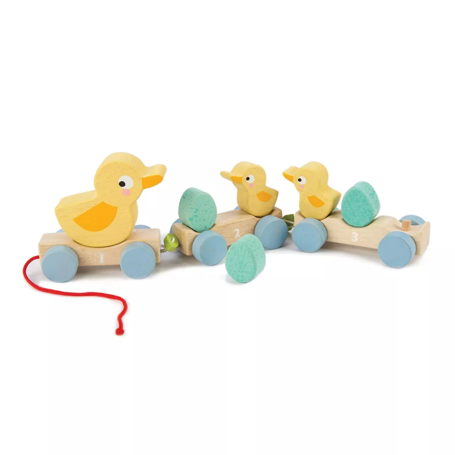 Tender Leaf Toys Pull Along Duck Toy for Toddlers - Medium, Multi-Color
