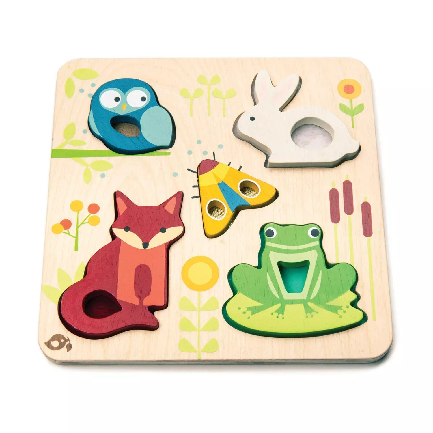 Tender Leaf Toys Touchy Feely Animals 5 Piece Set 8.27" Eco-Friendly