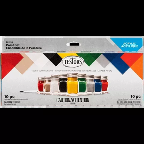 Testors 281235 Value Assorted Acyrlic 9 Paint Set