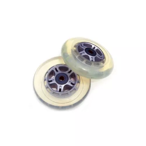 TGM Skateboards 100mm Urethane Scooter Wheels with ABEC 7 Bearings Clear