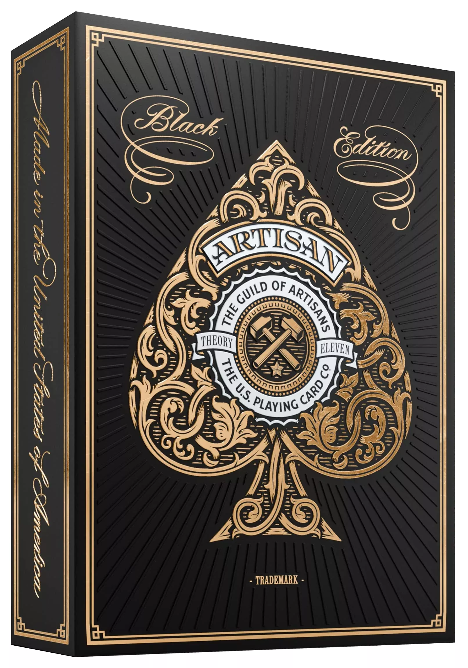 theory11 Artisan Playing Cards - Poker Size - Black - FSC-Certified Pa