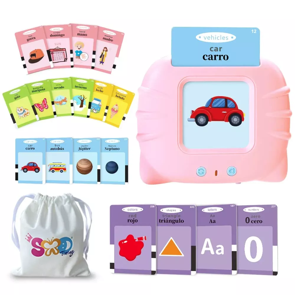 TimingSXD Bilingual Flashcards for Kids, 112 Cards, 4.72x