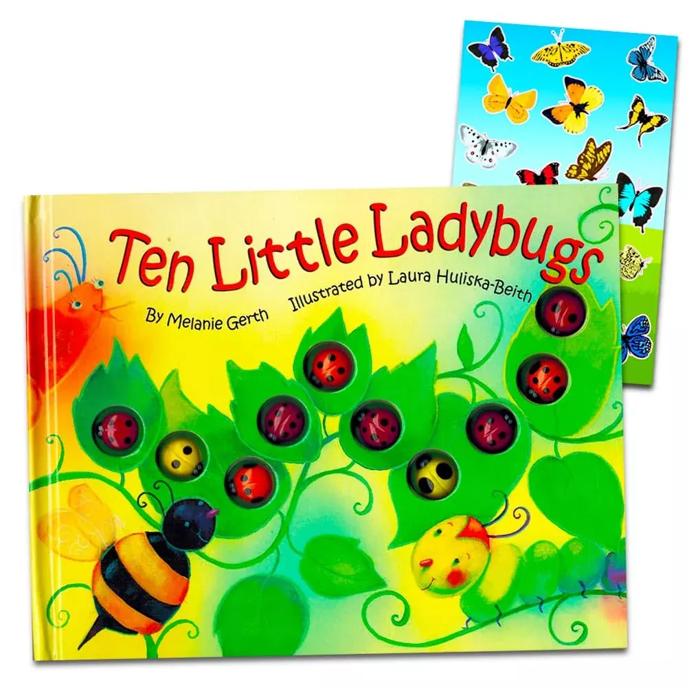 Titoland Ten Little Ladybugs Board Book for Toddlers 8x9 inches