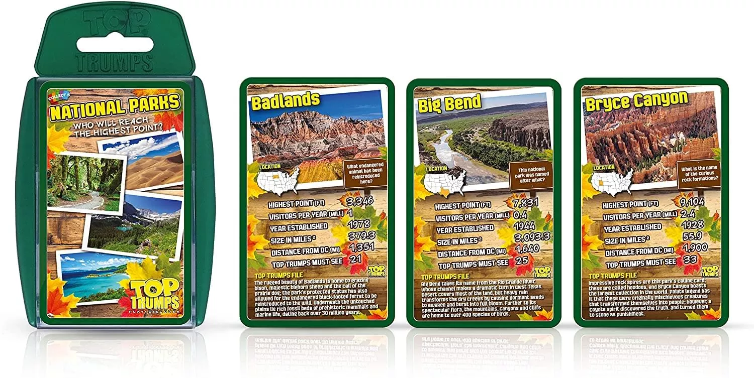 Top Trumps National Parks Card Game - Multi - One Size - 2+ Players