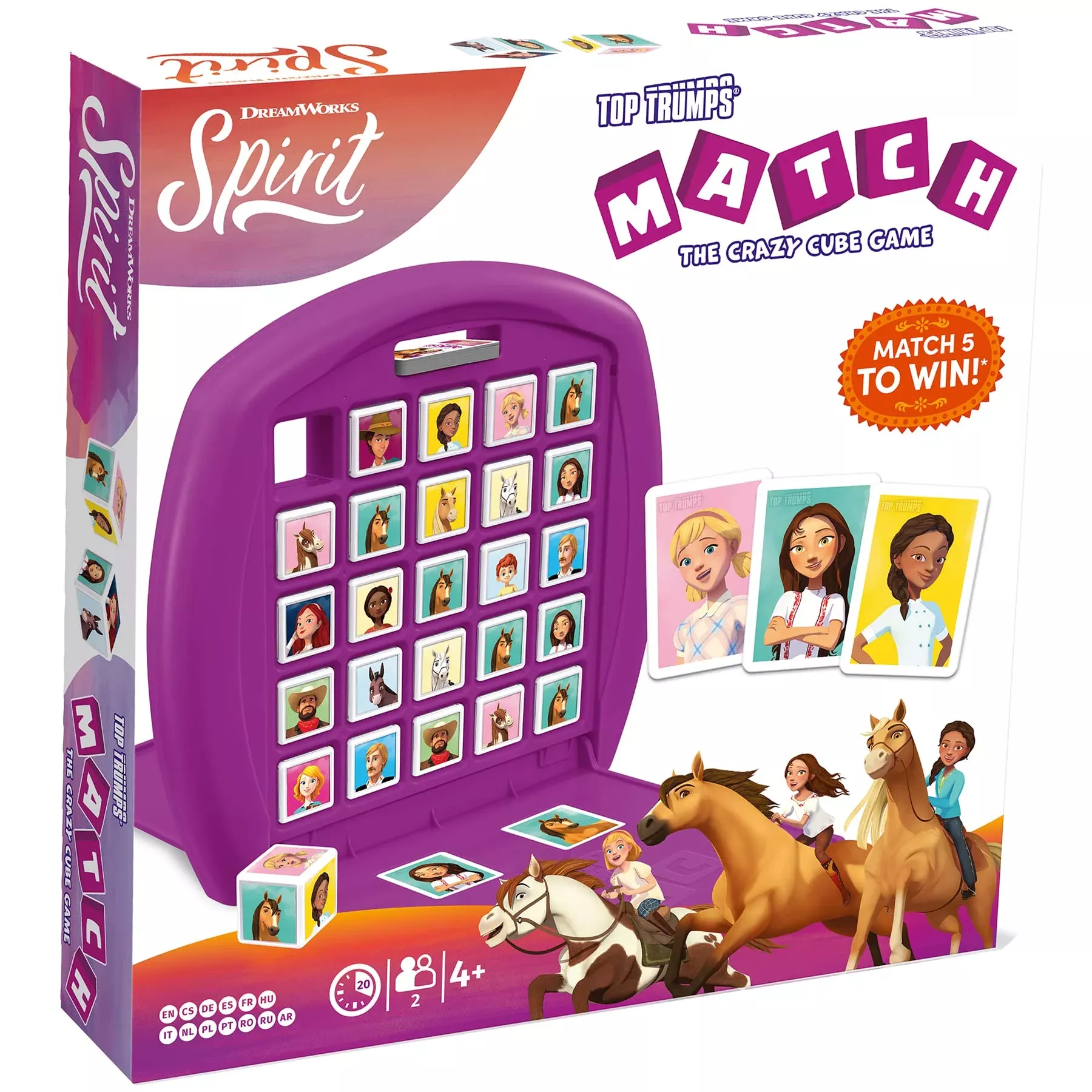 Top Trumps Spirit Match Game - 25 Character Cubes, Multicolor