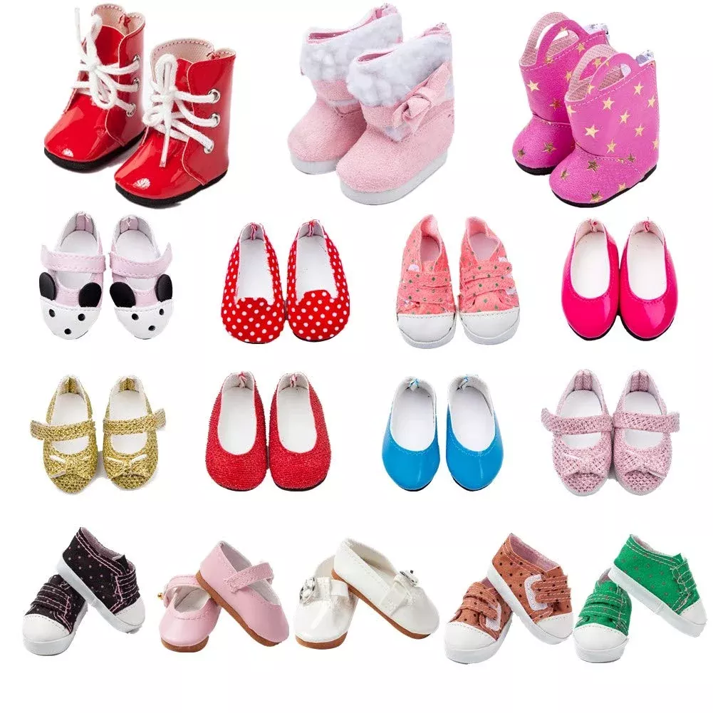 TOYYSB Doll Shoes for 14.5 Inch Dolls, Assorted Colors,