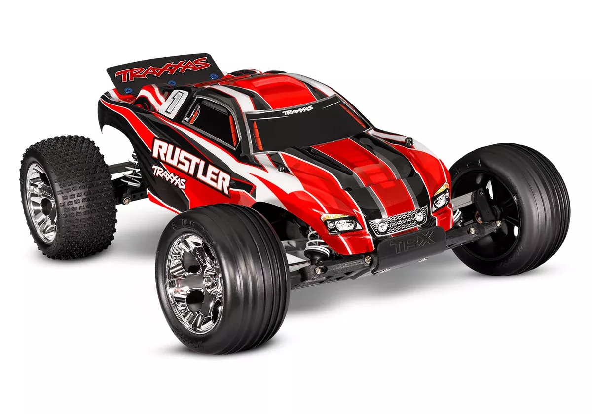 Traxxas 37054-1 Rustler 1/10 Scale RTR 2WD Stadium Truck Red R