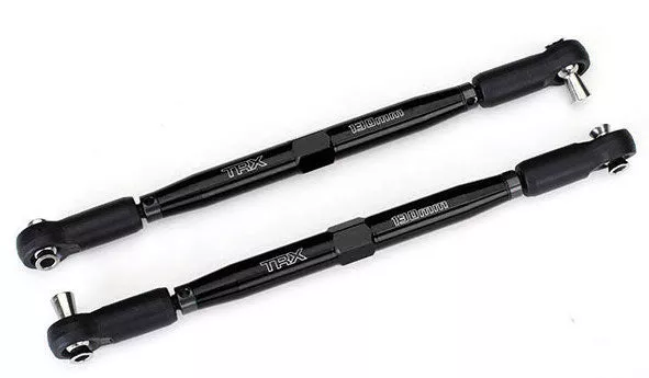 Traxxas 7748 Black Aluminum TUBES Toe Links fits X-Maxx (2 Pack)