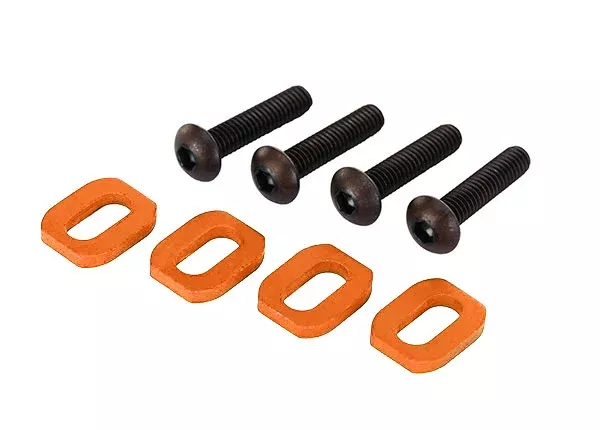 Traxxas 7759 Orange Aluminum Motor Mount Washers fits X-Maxx and XRT (4 Pack)