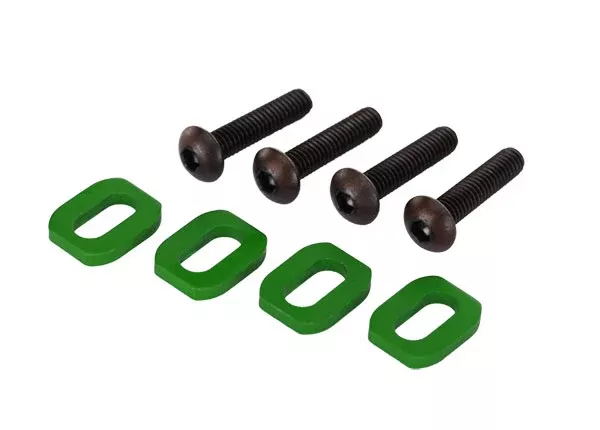Traxxas 7759G Green Aluminum Motor Mount Washers fits X-Maxx and XRT (4 Pack)