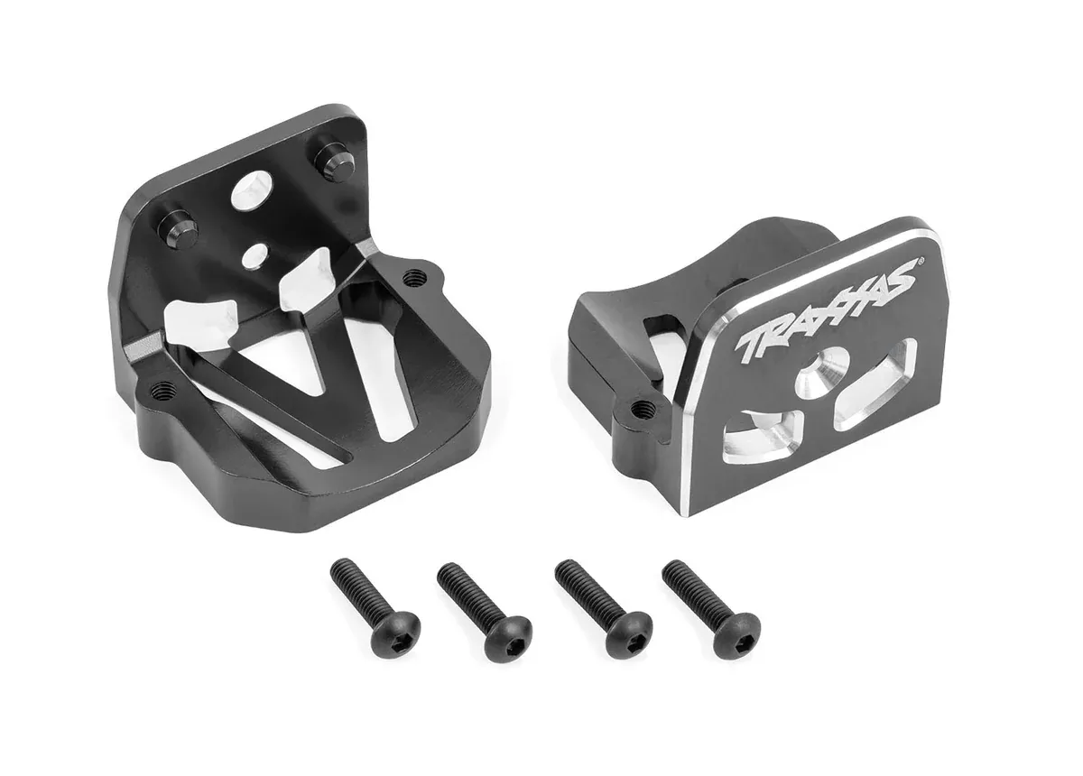 Traxxas 7760 Gray Aluminum Front & Rear Motor Mounts fits X-Maxx and XRT