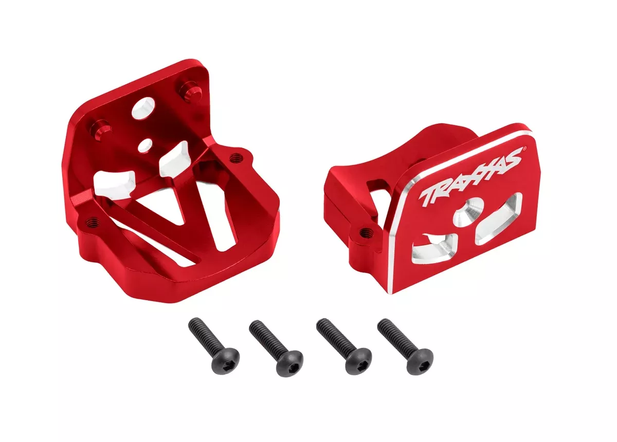 Traxxas 7760 Red Aluminum Front & Rear Motor Mounts fits X-Maxx and XRT