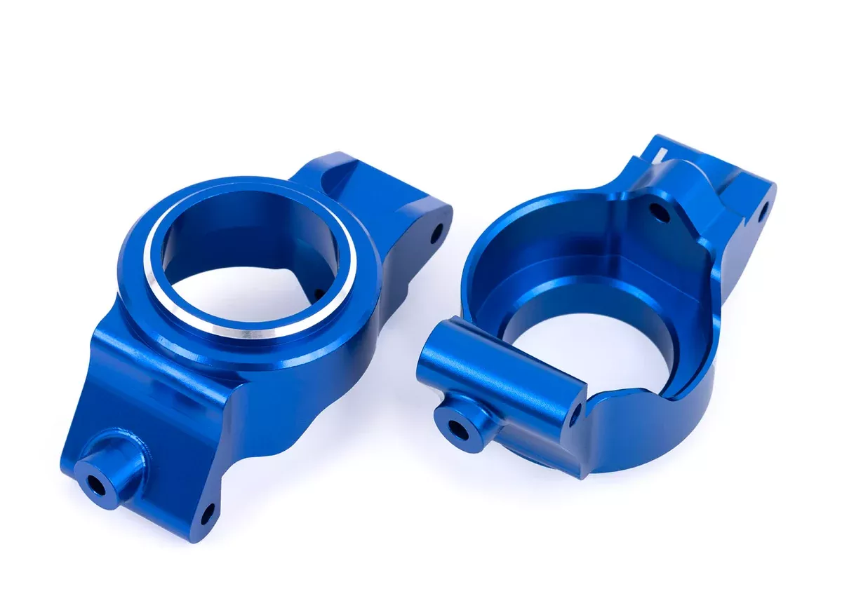 Traxxas 7832 Blue Aluminum Left & Right Caster Blocks (C-Hubs) fits X-Maxx and XRT