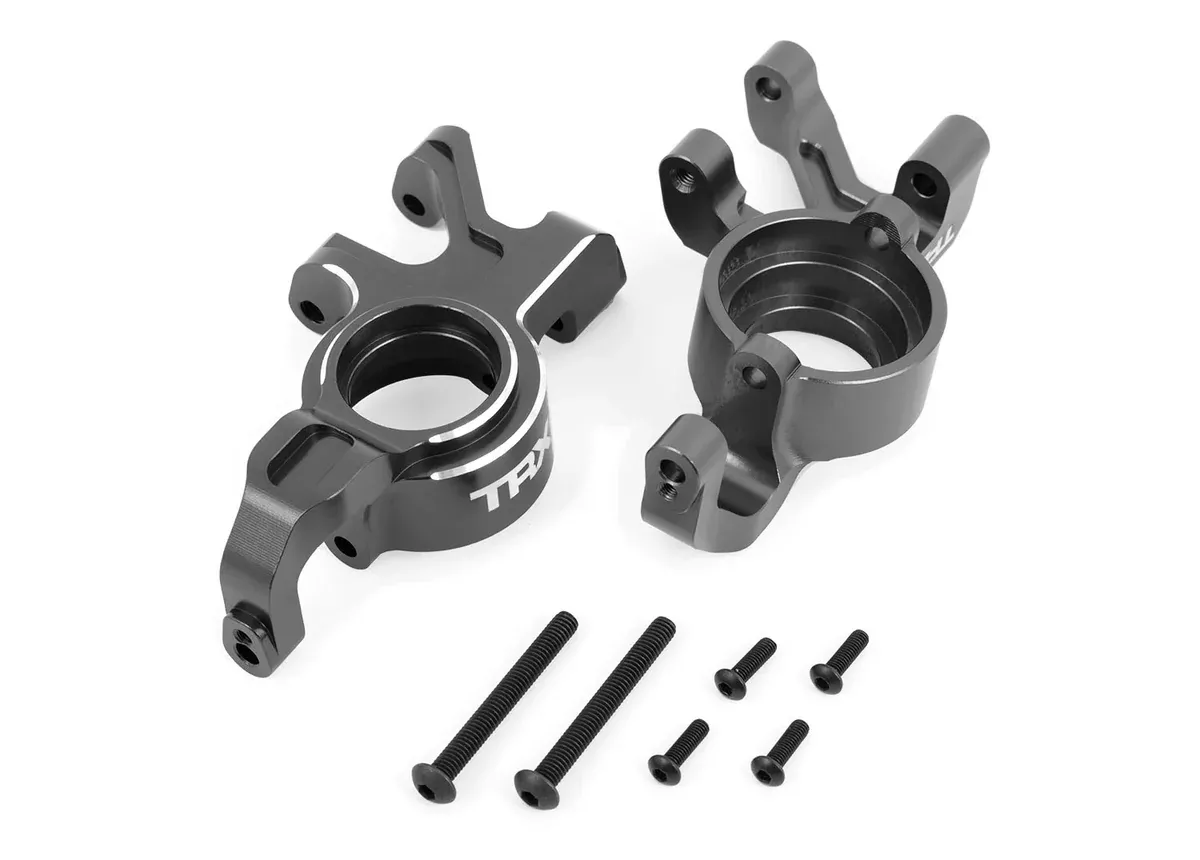 Traxxas 7836 Gray Aluminum Left & Right Steering Blocks fits X-Maxx and XRT