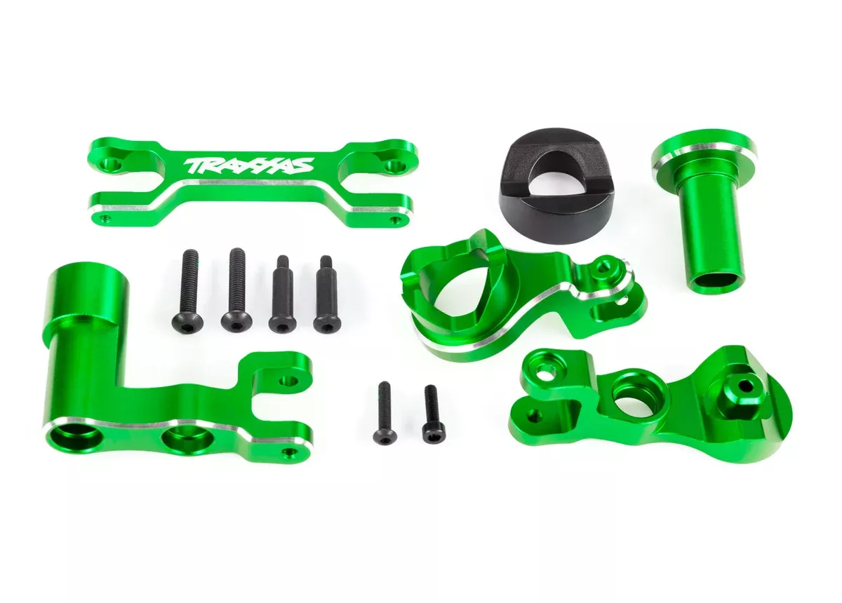 Traxxas 7843 Green Aluminum Left & Right Steering Bellcranks fits XRT