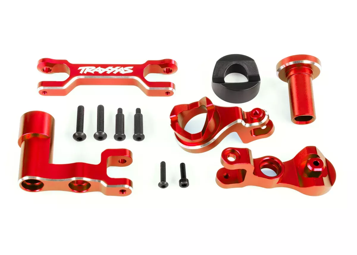 Traxxas 7843 Red Aluminum Left & Right Steering Bellcranks fits XRT