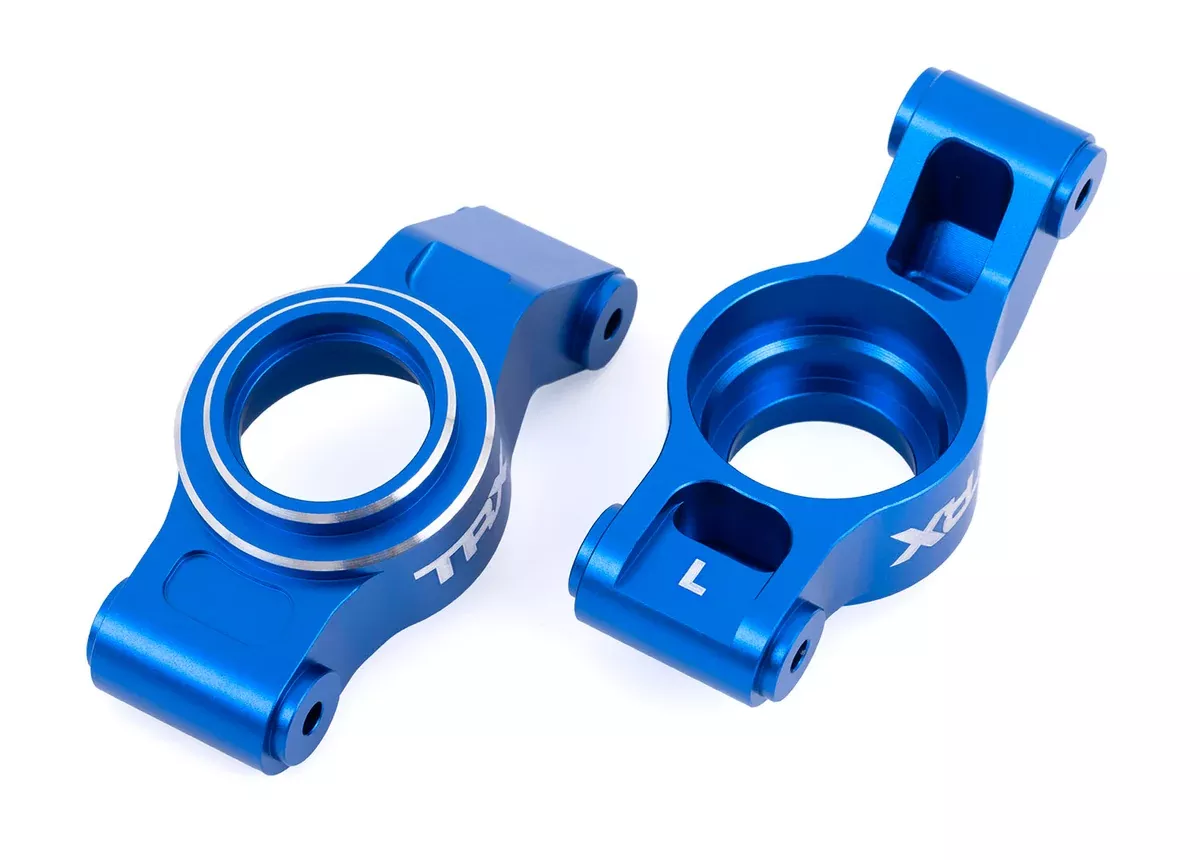 Traxxas 7852 Blue Aluminum Left & Right Rear Stub Axle Carriers fits X-Maxx and XRT