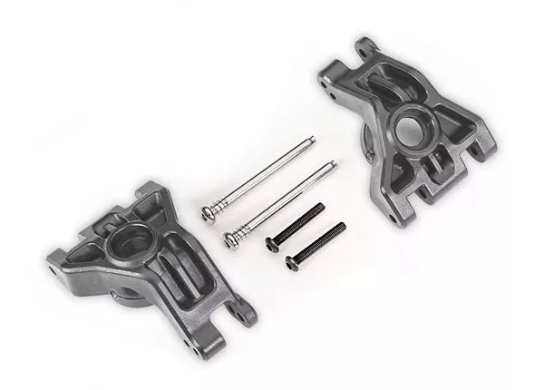 Traxxas 9050 Gray Extreme Heavy Duty Rear Stub Axle Carriers for 9080 Upgrade Kit