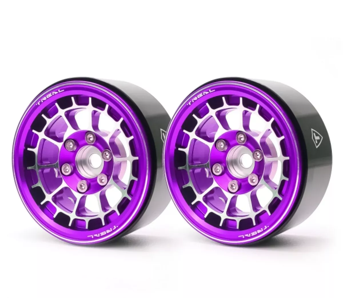 Treal Hobby (X0033DMQIL) Purple Aluminum 1.9" Beadlock Wheels Type A (1 Pair)