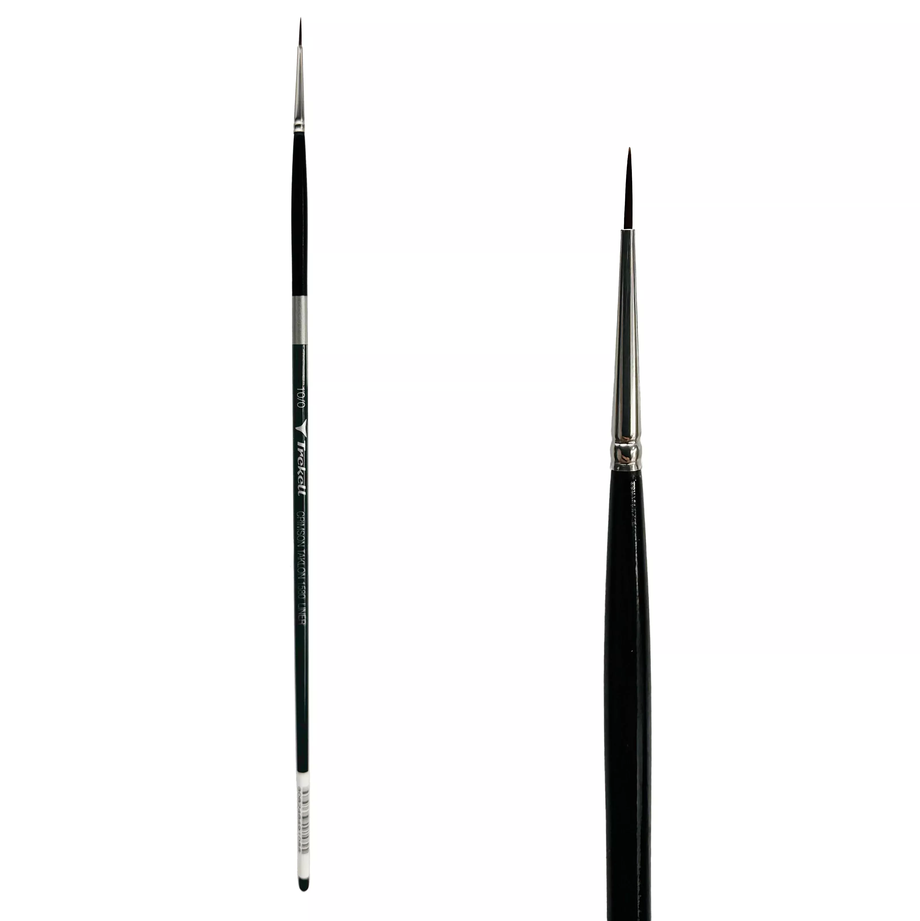 Trekell Crimson Taklon Long Handle Artist Brush - Size #10/0 Liner