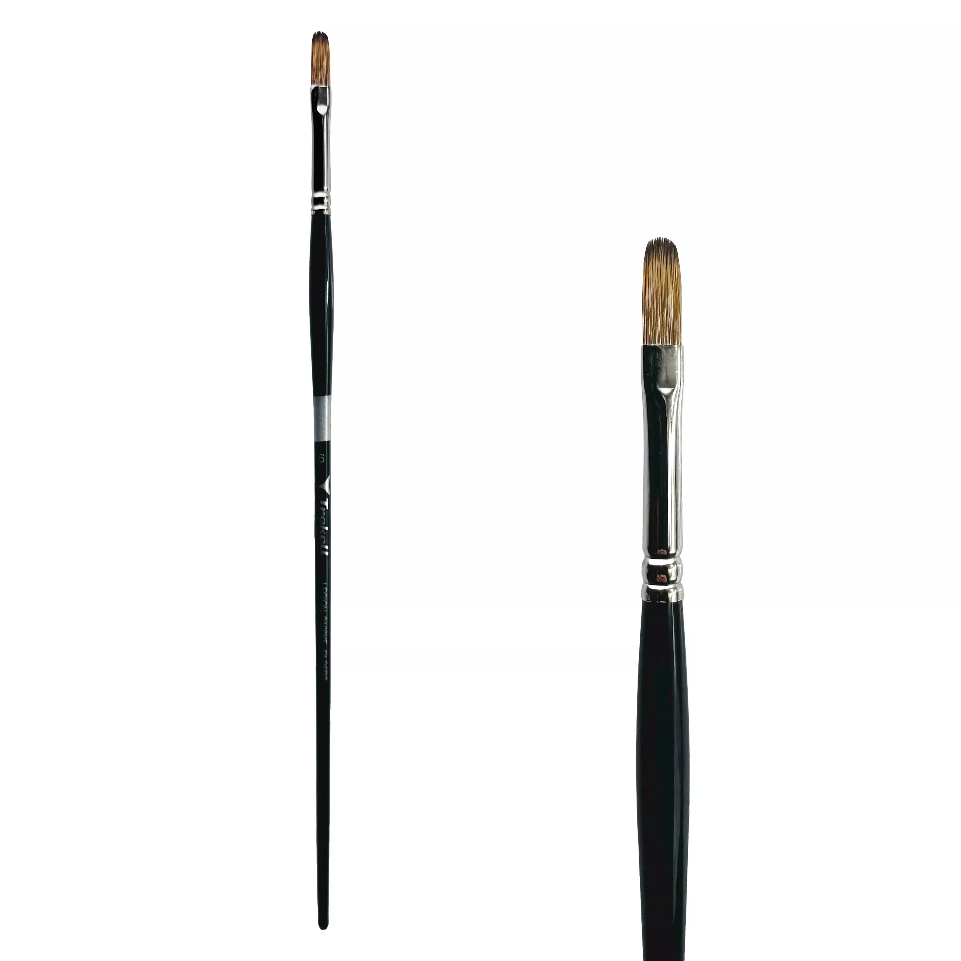 Trekell Legion Synthetic Mongoose Long Handle Artist Brush - Size #6 Filbert