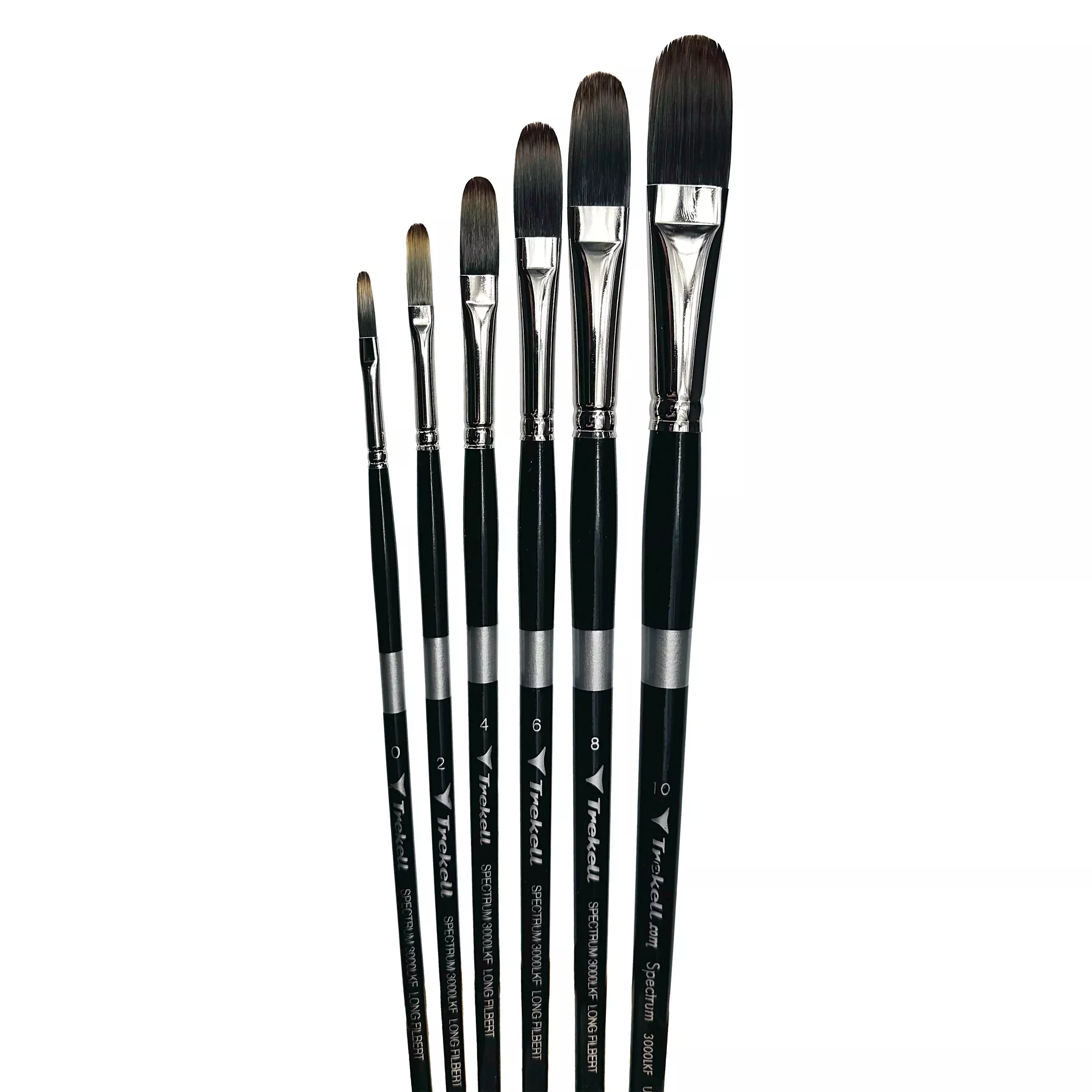 Trekell Spectrum Long Handle Artist Brush - Complete Brush Set -Long Filbert