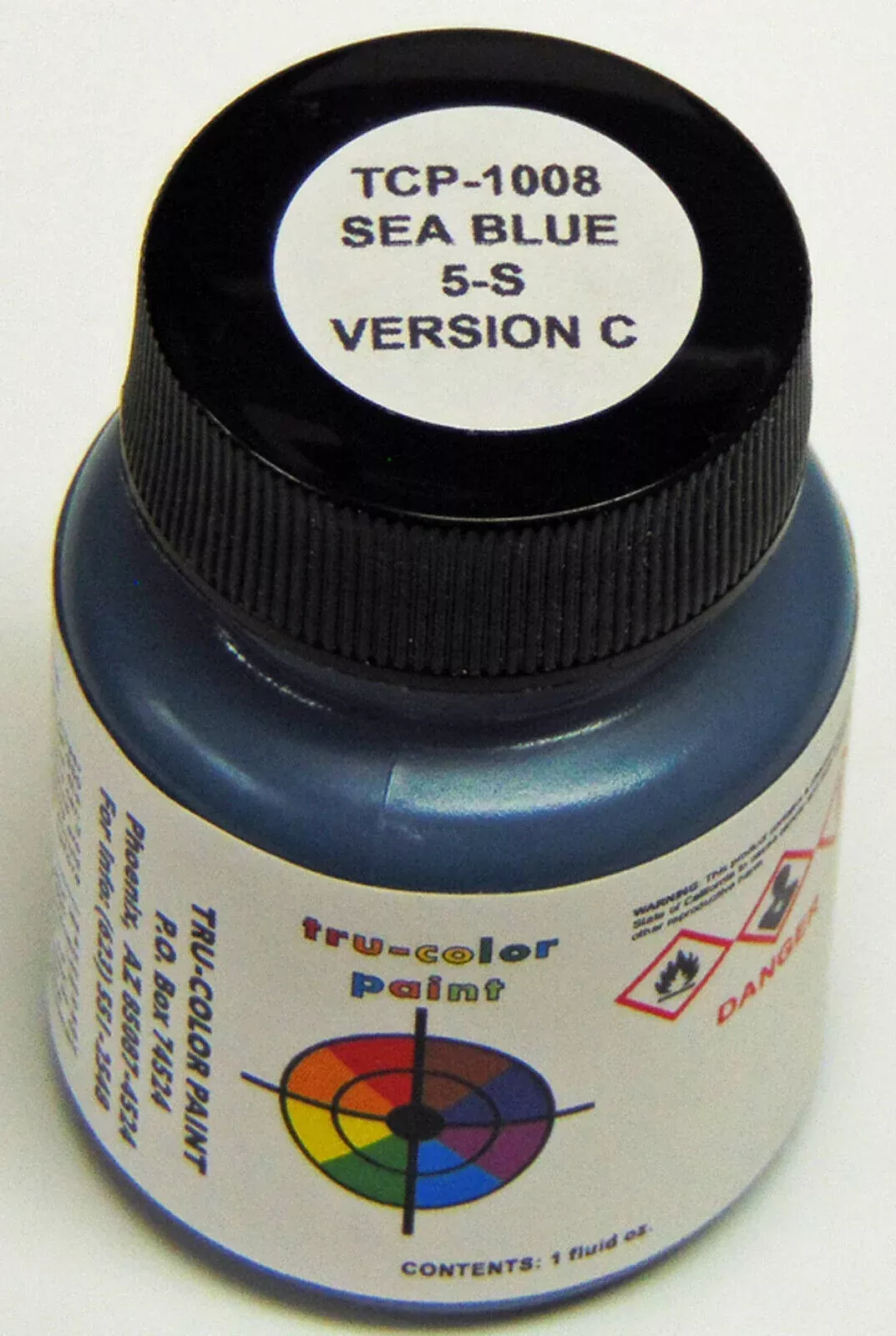 Tru-Color 1008 5-S Sea Blue Version C 1oz Solvent Based Acrylic Model Paint