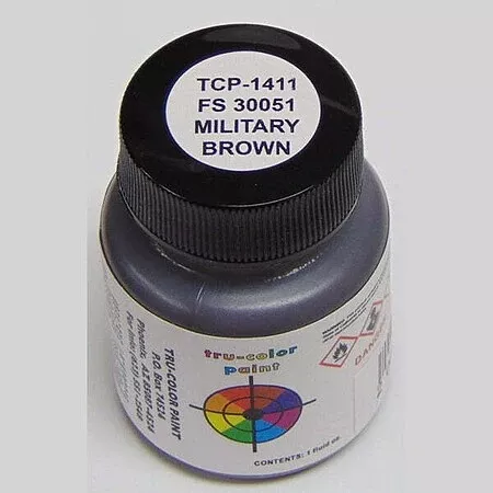 Tru-Color 1411 FS30051 NATO Military Brown Solvent Based Acrylic Paint 1oz
