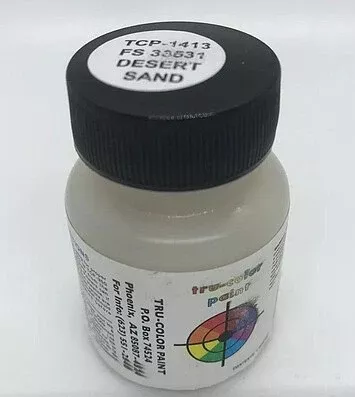 Tru-Color 1413 FS33531 Iraqi Freedom Desert Sand Solvent Based Acrylic Paint 1oz