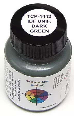 Tru-Color 1442 IDF Uniform Dark Green Solvent Based Acrylic Paint 1oz