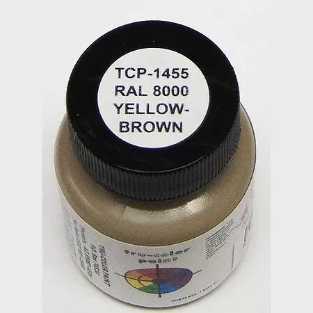 Tru-Color 1455 RAL 8000 Yellow Brown Solvent Based Acrylic Paint 1oz