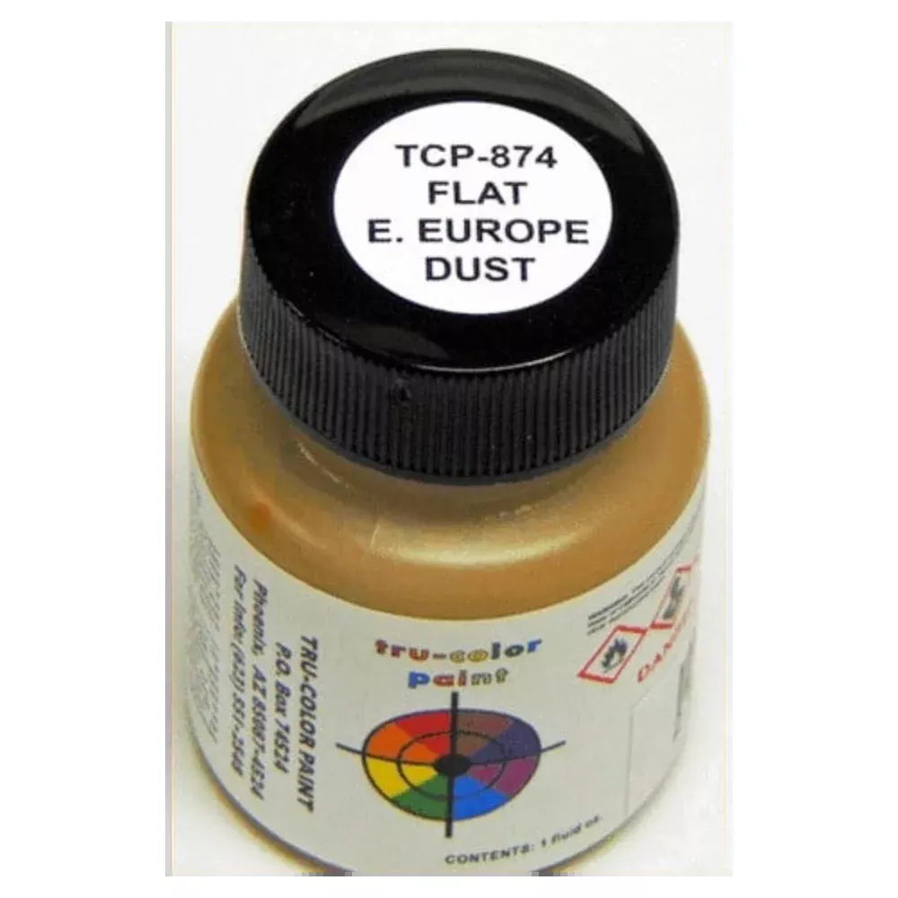 Tru-Color 874 Brushable Flat East European Dust 1 oz. Solvent Based Acrylic Model Paint