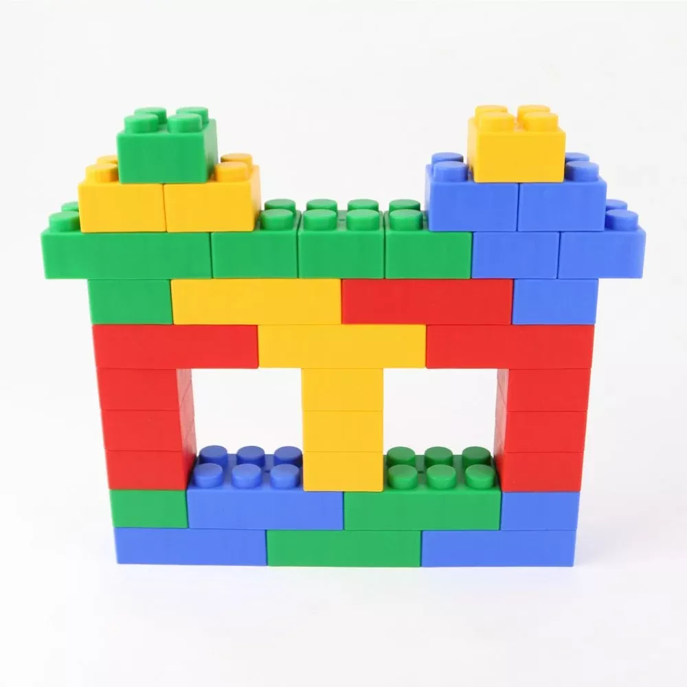 Uniplay Plump Soft Building Blocks - 12-Piece Jumbo Stacking Multicolo