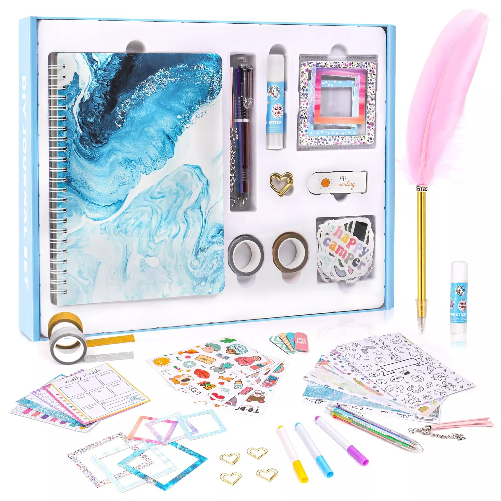 Vertoy Diy Journal Set For Girls Ages 8-12 - Kids Scrapbook Diary Jour