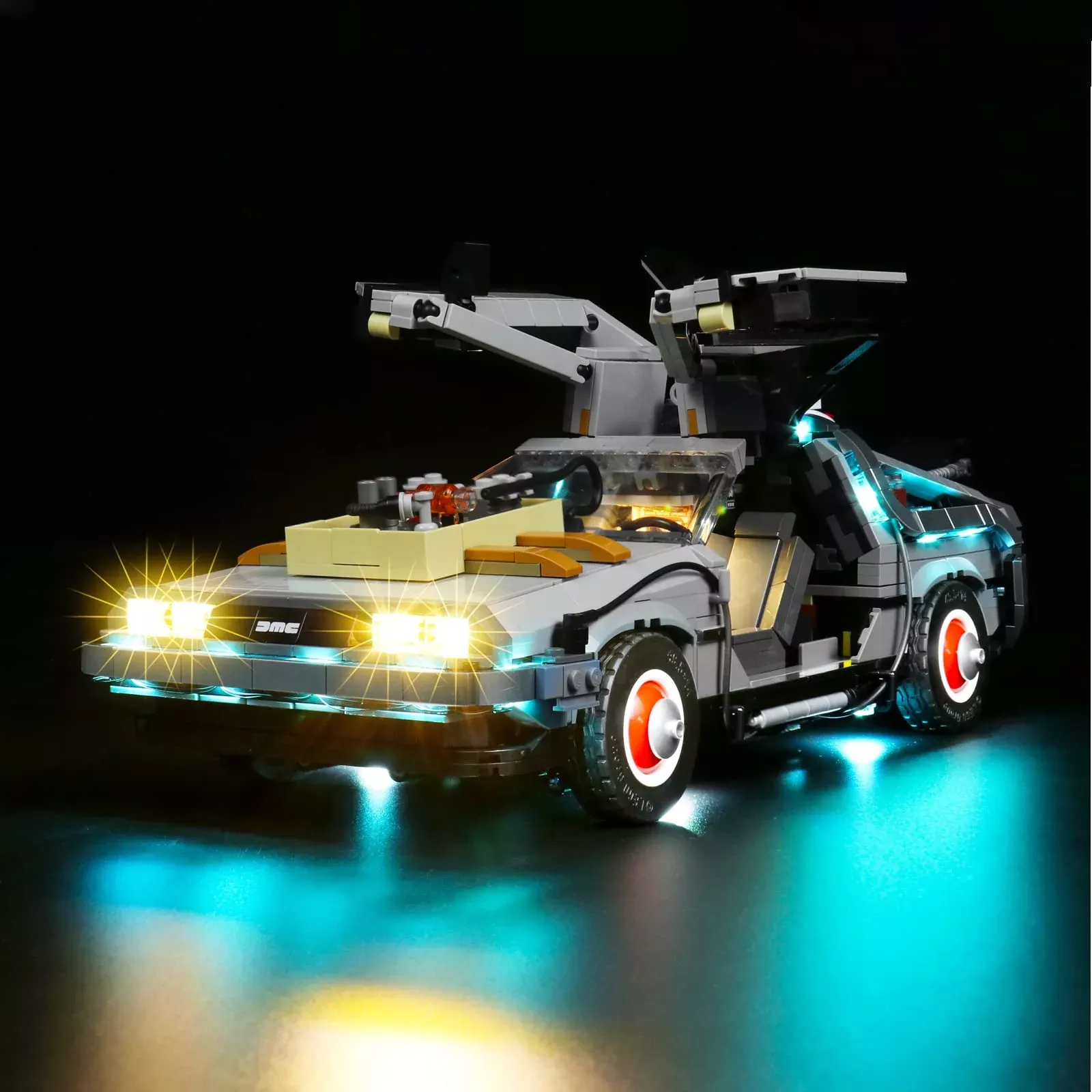 VONADO LED Light Kit for LEGO Back to The Future Time Machine, Silver