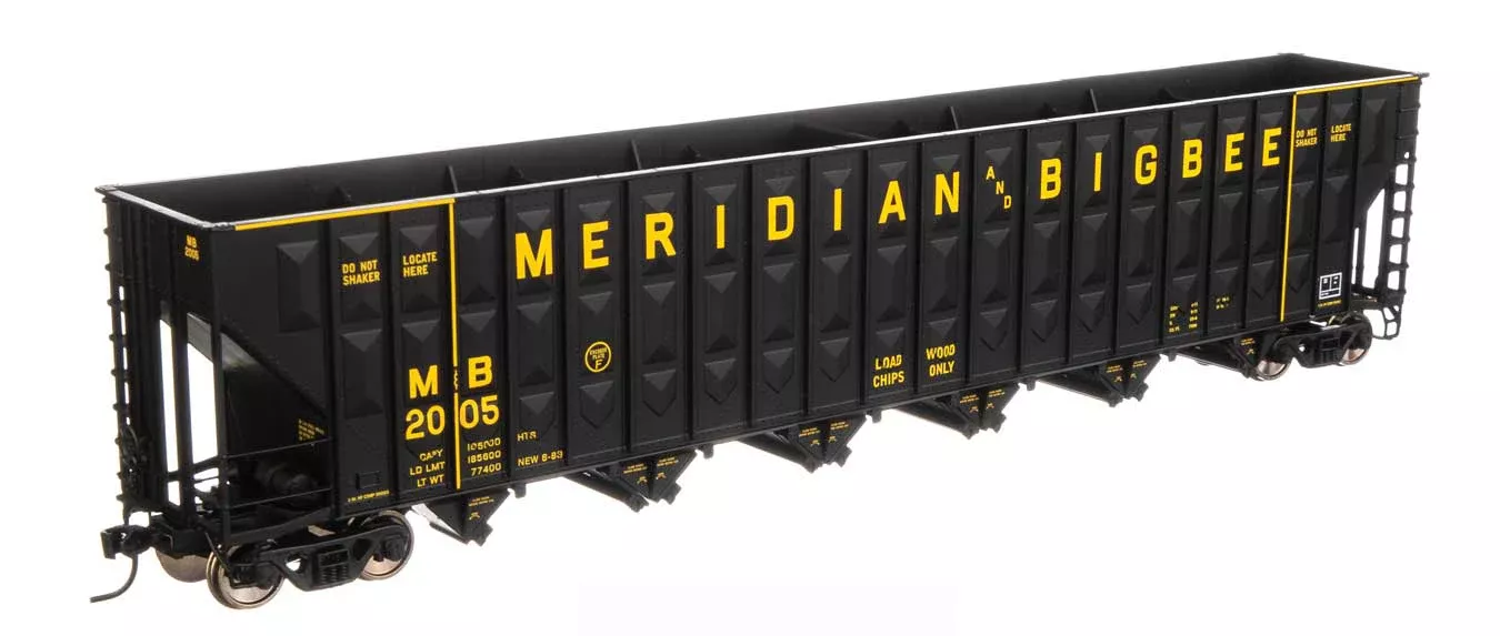 Walthers 910-6764 HO Scale Greenville 7,000 Cu Ft Woodchip Hopper Meridian & Bigbee MB 2019