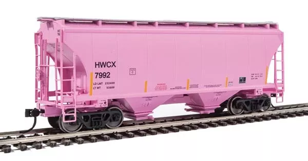 Walthers 910-7538 HO 39' Trinity 3281 2-Bay Covered Hopper HWCX 7992 - NOS