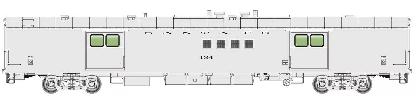 Walthers 920-827 HO Scale Santa Fe Denver Connection 3 Car Deluxe Edition Consist