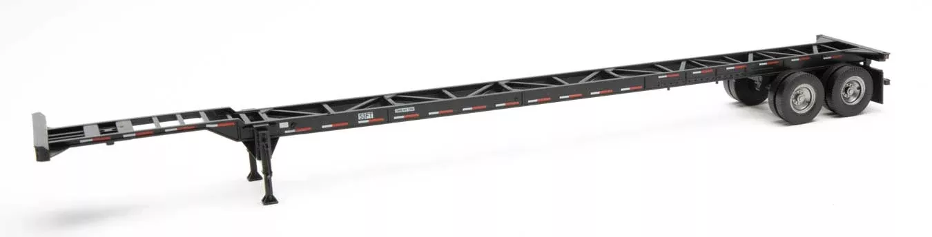 Walthers 949-4603 HO Scale 53' Container Chassis - Black 2 Pack