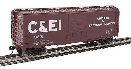 Walthers Mainline 910-2251 HO Scale 40' ACF Welded Boxcar w/8' Youngstown Door - Ready to Run -- Chicago & Eastern Illinois #3301