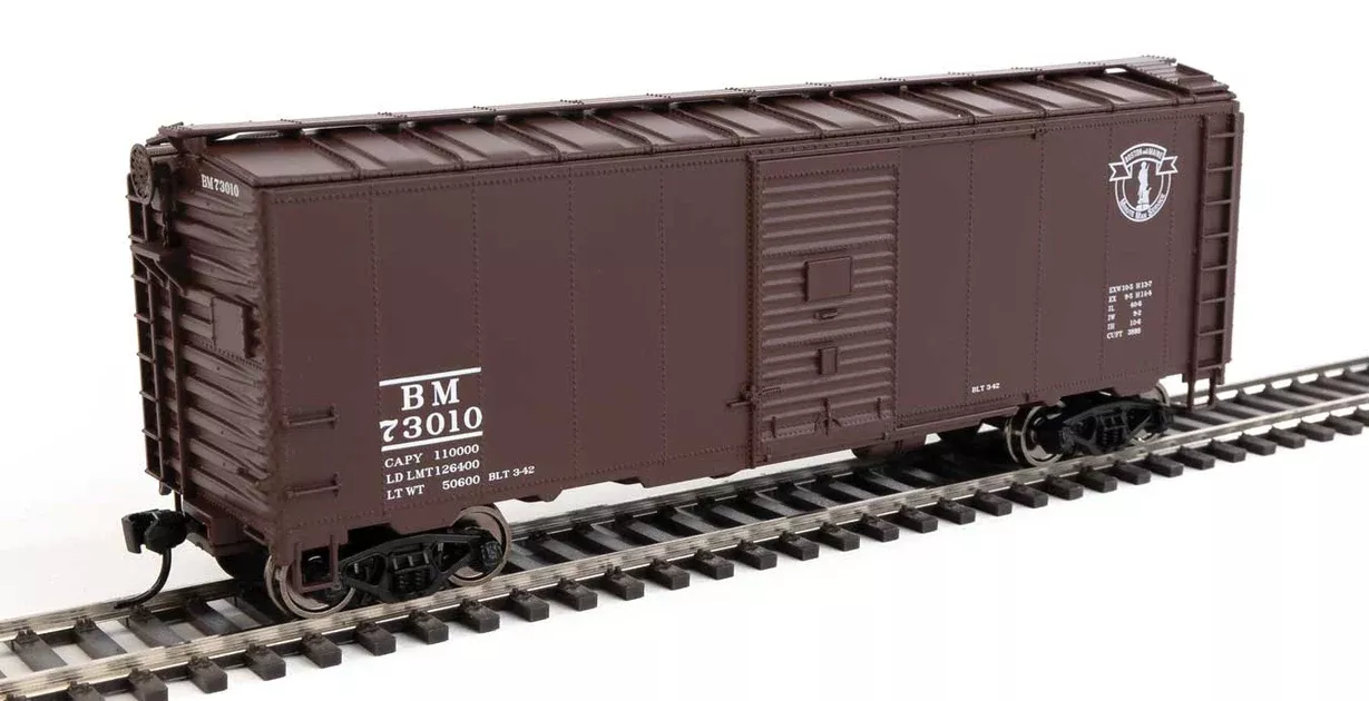 Walthers Mainline 910-2725 HO 40' AAR Modified 1937 Boxcar Boston & Maine BM 73010