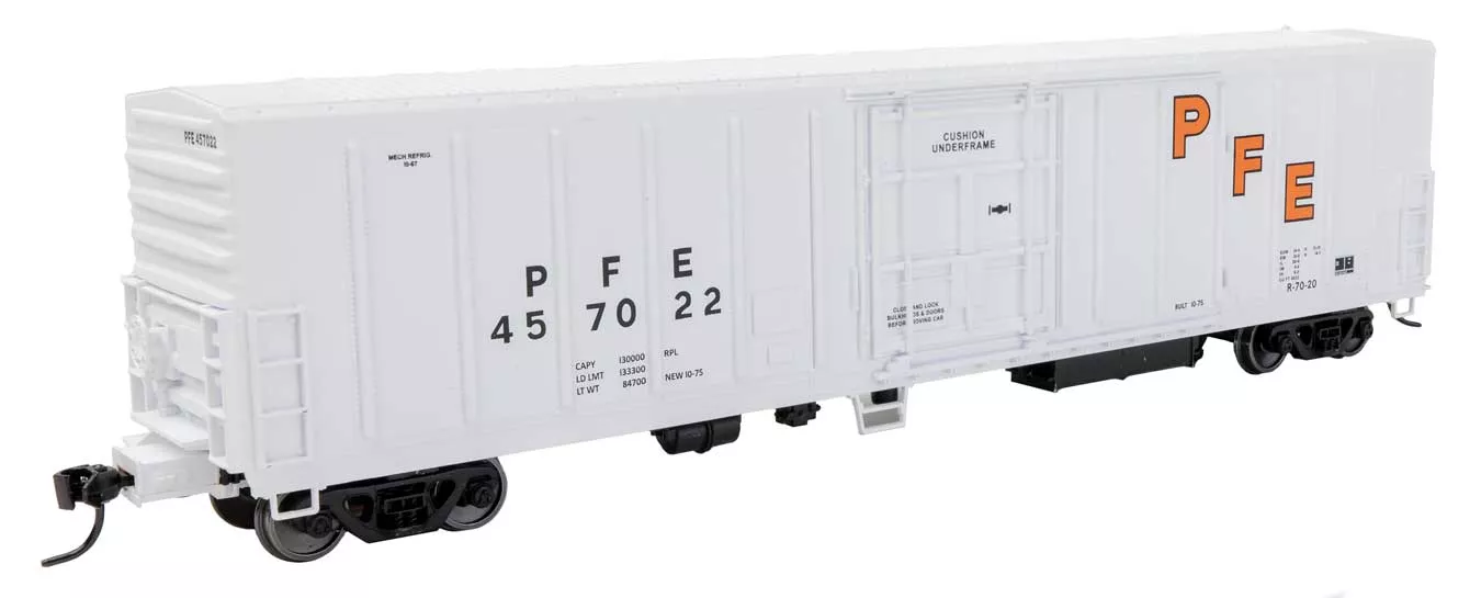 Walthers Mainline 910-3984 HO Scale 57' Mechanical Reefer Pacific Fruit Exress PFE 4567022