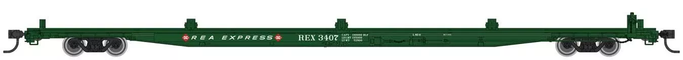 Walthers Mainline 910-5527 HO Scale G85 85' Flatcar Railway Express REA 3407