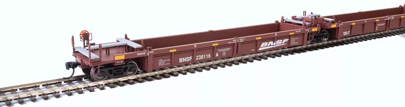 Walthers Mainline 910-55640 HO Scale 5-Unit Rebuilt 40' Well Car BNSF 238116