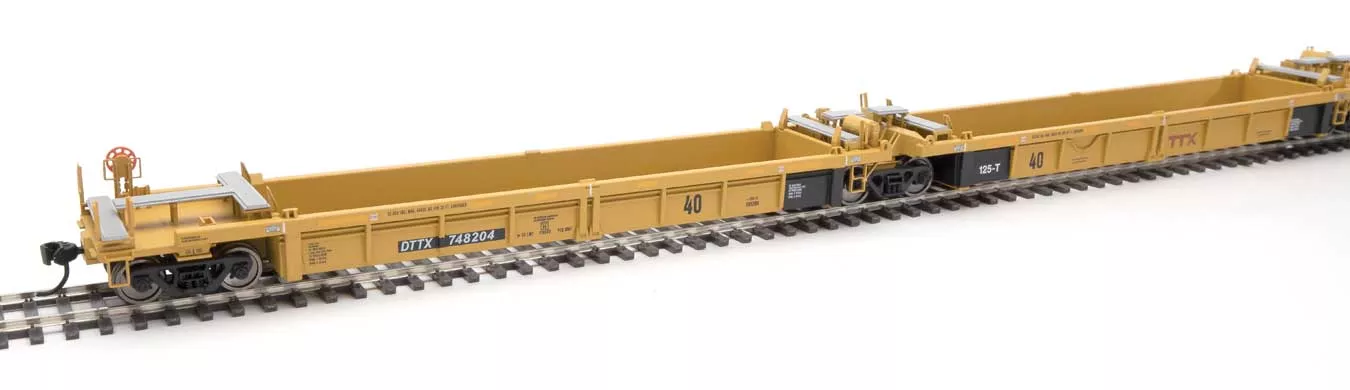 Walthers Mainline 910-55649 HO Scale 5-Unit Rebuilt 40' Well Car TTX DTTX 748204
