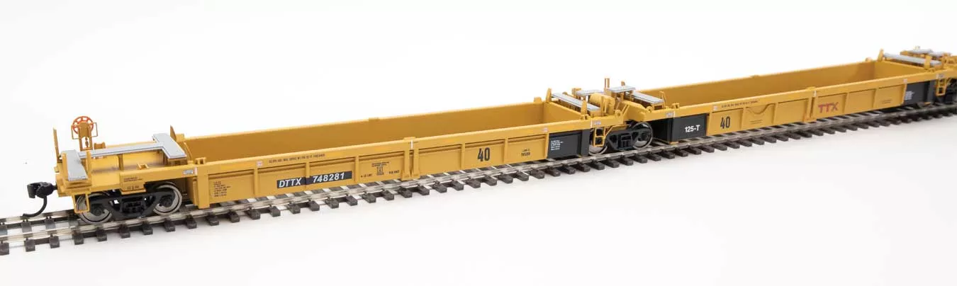 Walthers Mainline 910-55650 HO Scale 5-Unit Rebuilt 40' Well Car TTX DTTX 748281