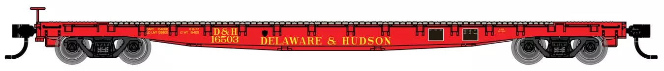 Walthers Mainline 910-6610 53' GSC Flatcar Delaware & Hudson D&H 16505