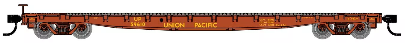 Walthers Mainline 910-6627 53' GSC Flatcar Union Pacific UP 59636
