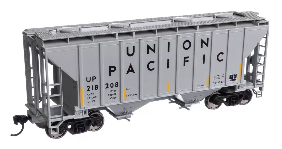 Walthers Mainline 910-7994 HO Scale 37' 2980 Cu-Ft 2-Bay Hopper Union Pacific UP 218208