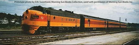Walthers Proto 49508 HO Scale EMD FP7 Standard DC -- Milwaukee Road #98C (Modified Orange, maroon; Cab Logo)